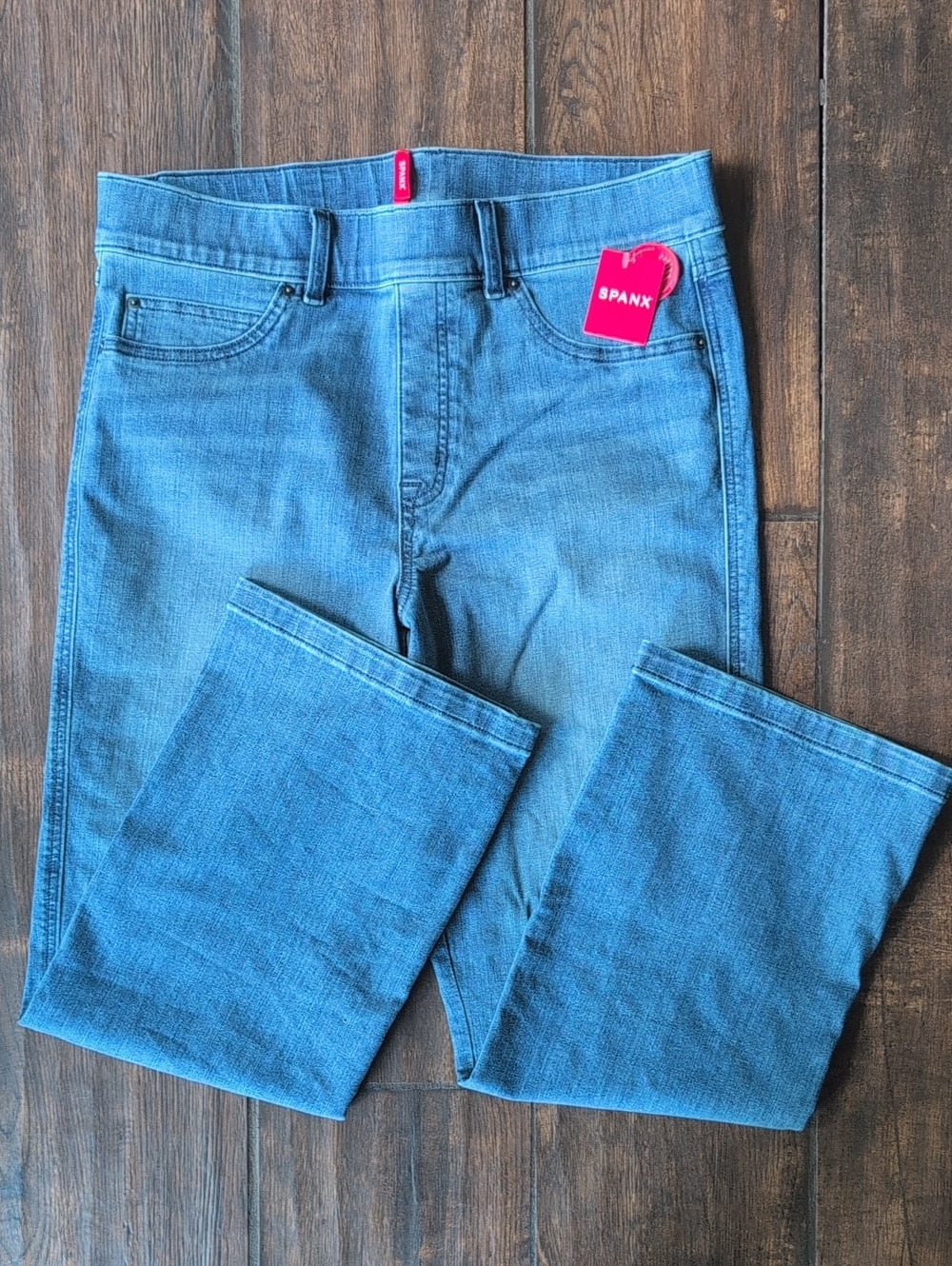 NWT Spanx Denim Cropped Kick Flare Pant in Vintage Indigo - Women's XL - Picture 2 of 9